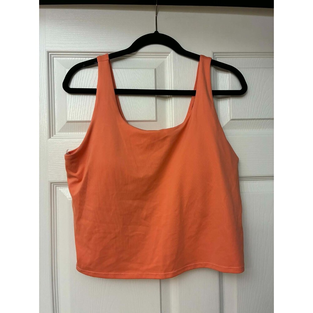 Xersion Women's Activewear Tank Top Peach XL Built-In Bra Athletic Workout NWT
